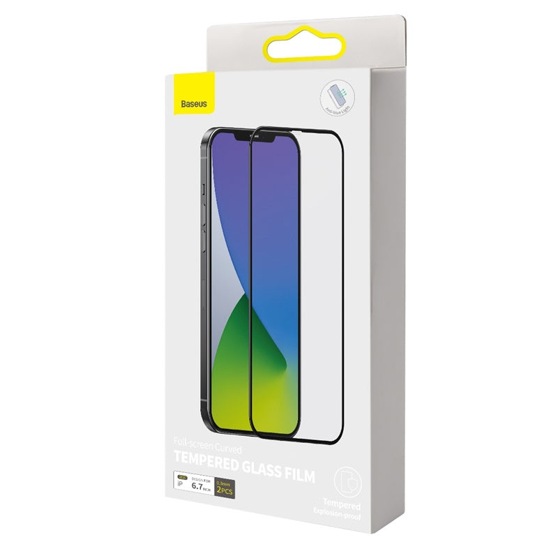 0.3mm Full Screen Curved Anti-Blue Light Tempered Film pour IP 5.4 pouces deux pièces noir