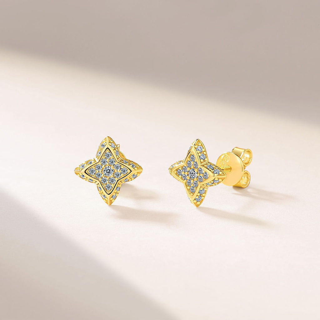 S925 Boucles d'oreilles Sterling Silver Sterling Star Stud