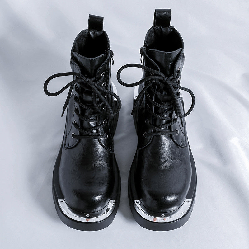Bottes style britannique Vintage Mode Hommes Side-zip Bottes
