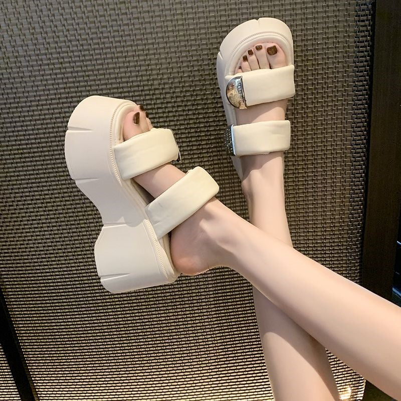 Pantoufles de 9 cm de hauteur de plus pour femmes