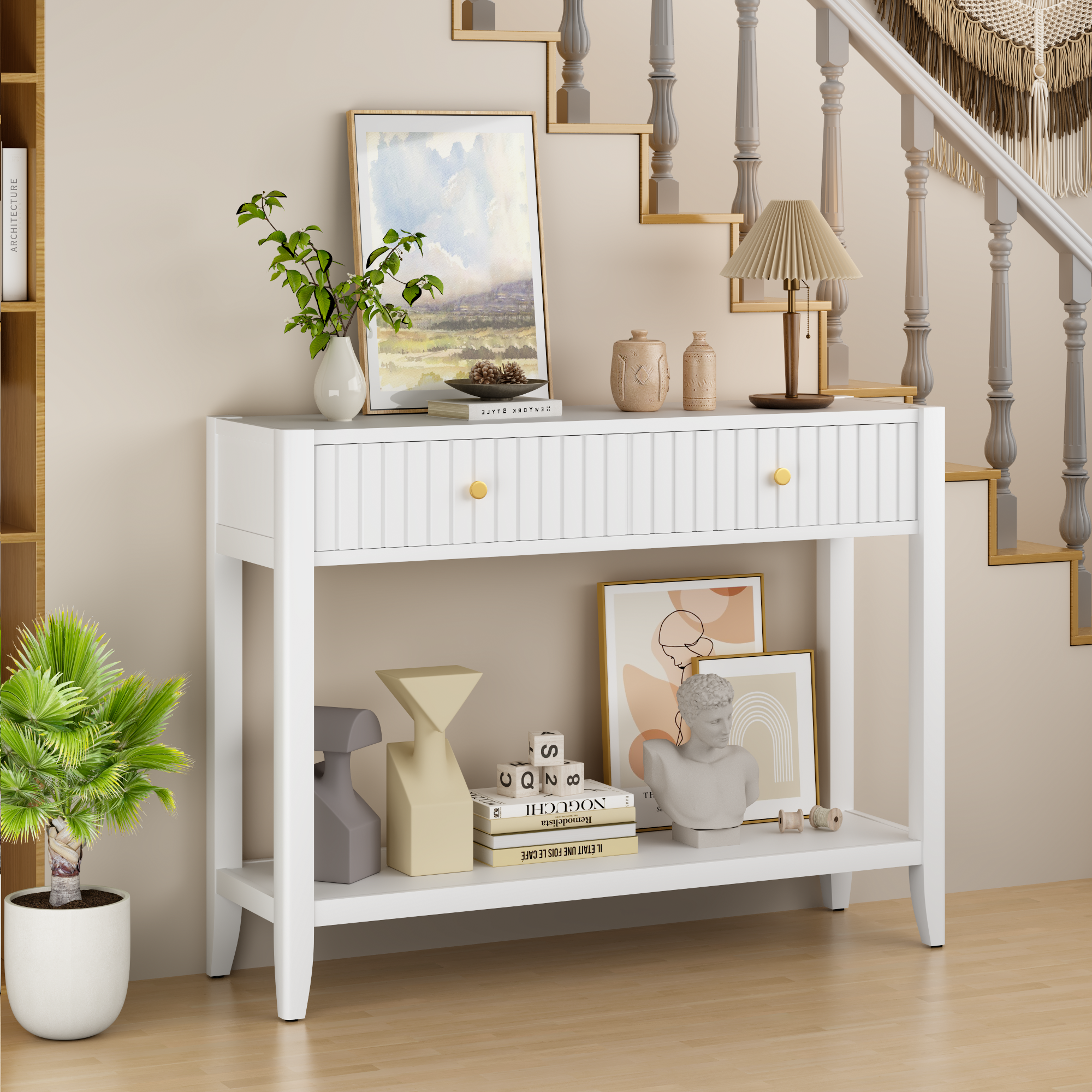Table de console de 29,53" avec tiroirs