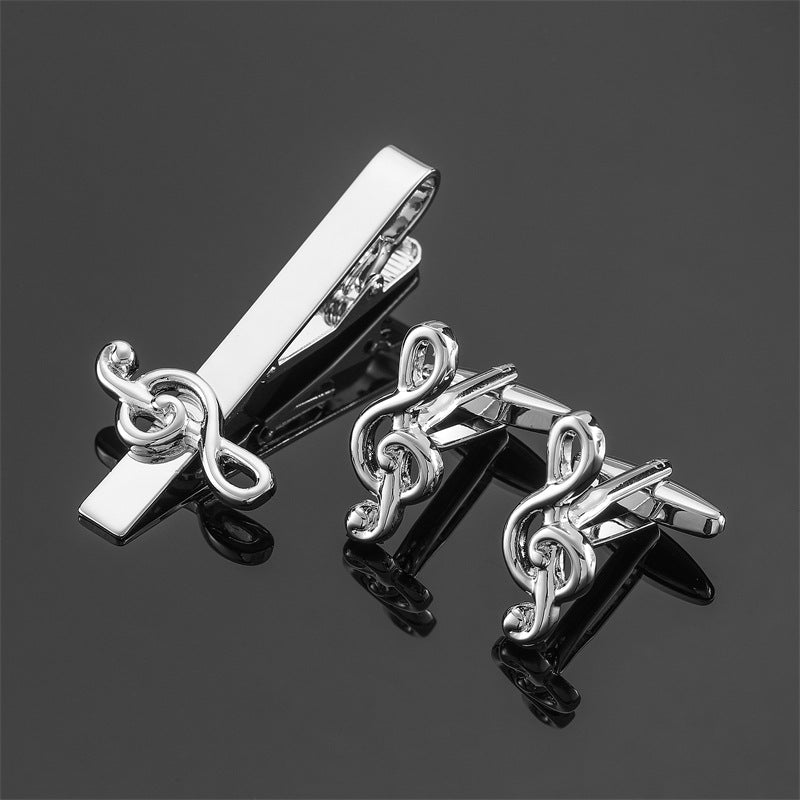 Clip en or argent noir Croix carré brossé
