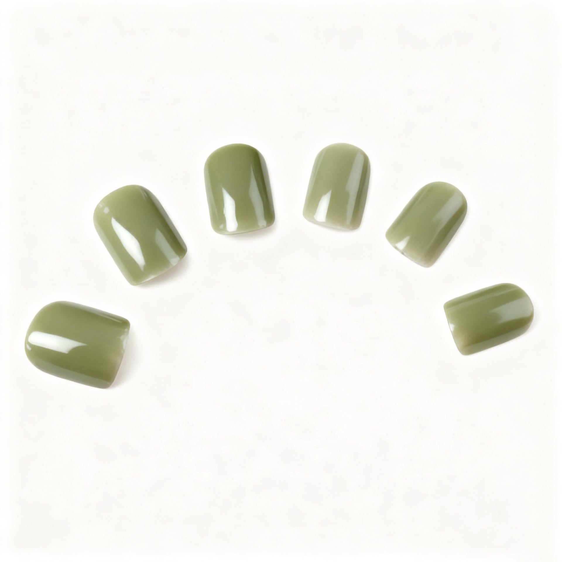 Faux ongles de haricots verts simples pour les femmes