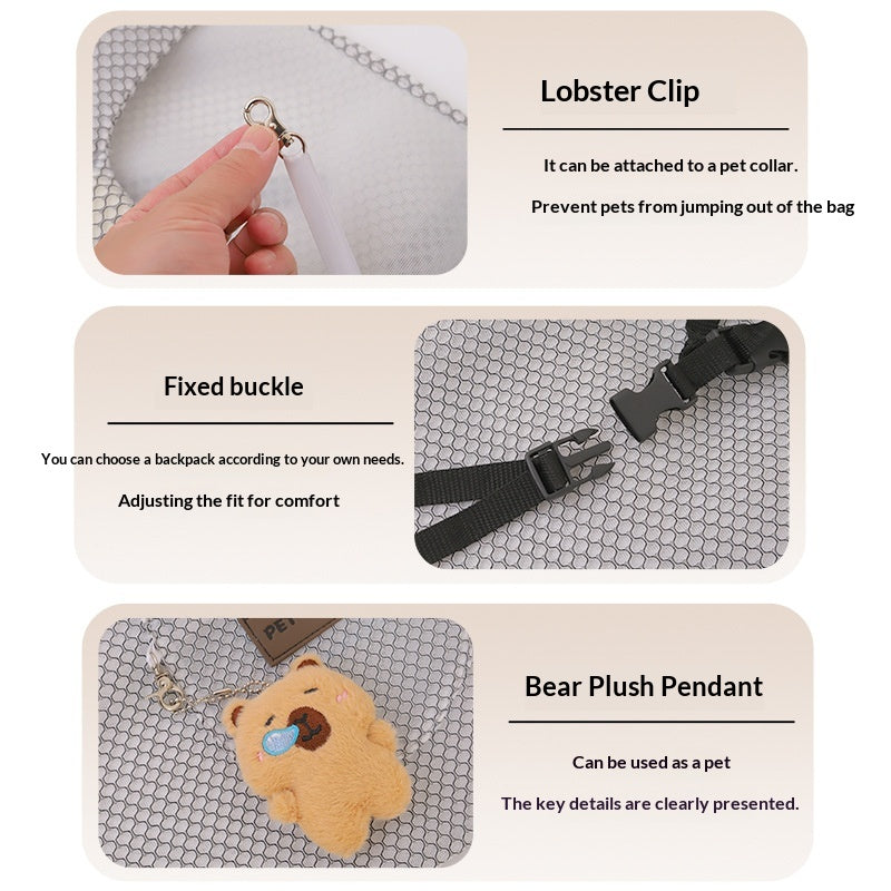 Sac à dos pour animaux d'été portable et confortable
