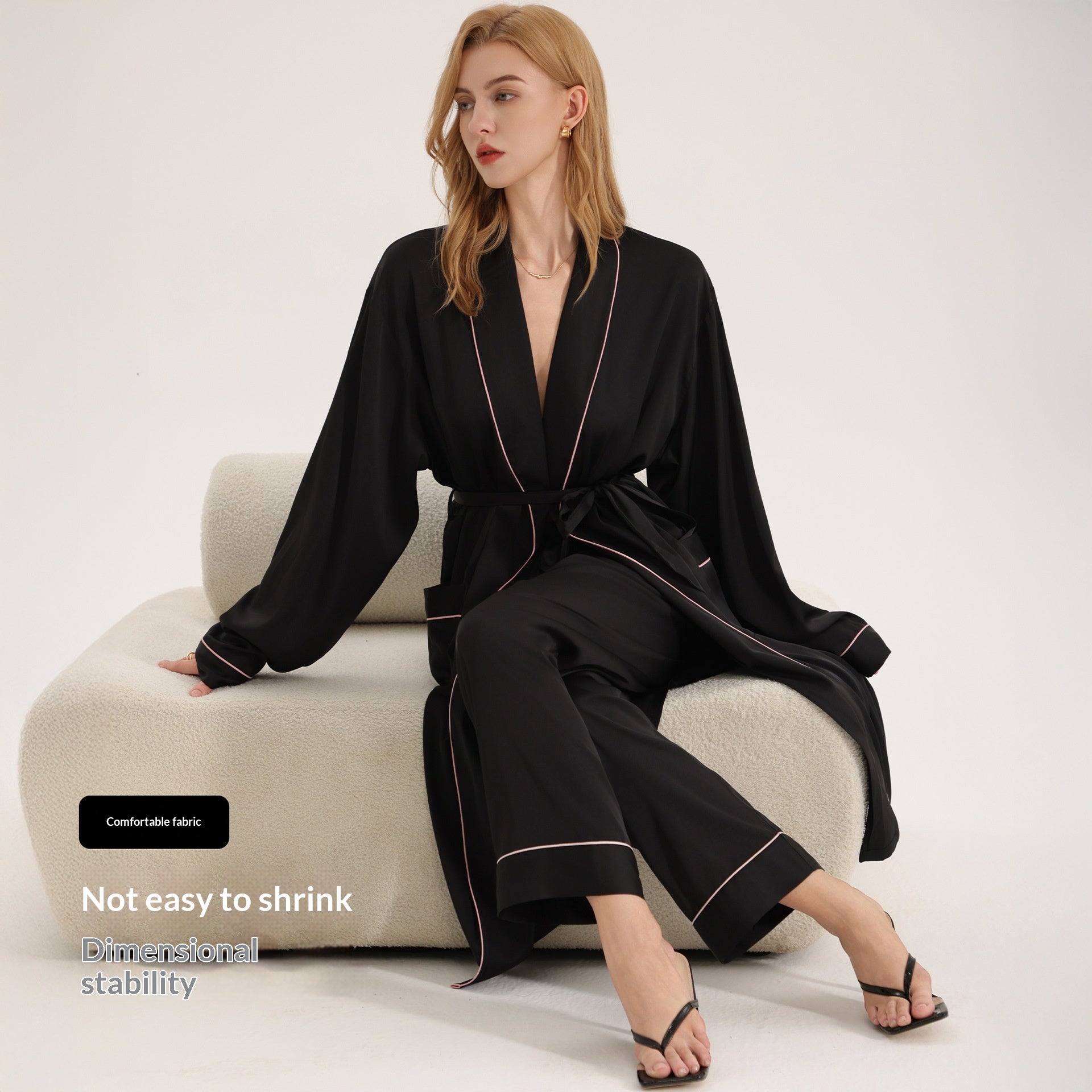 Robe longue manches pour femmes PrintempsÉté