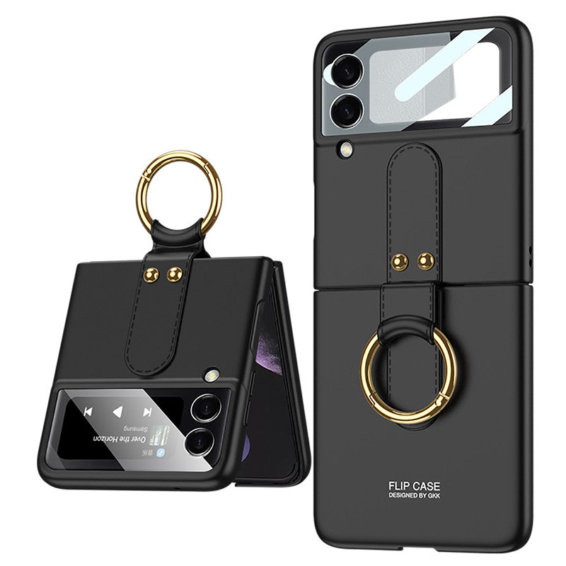 Coque de téléphone mobile pliant simple et créative gelé dur Shell couleur solide