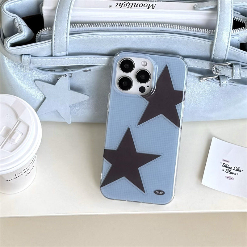 Cas de téléphone casual Star couleur contrastante