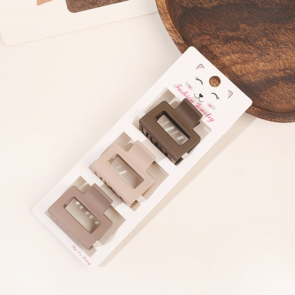 Coffee Color Série Trois-pièces Ensemble Barrettes Updo Hair Accessoires