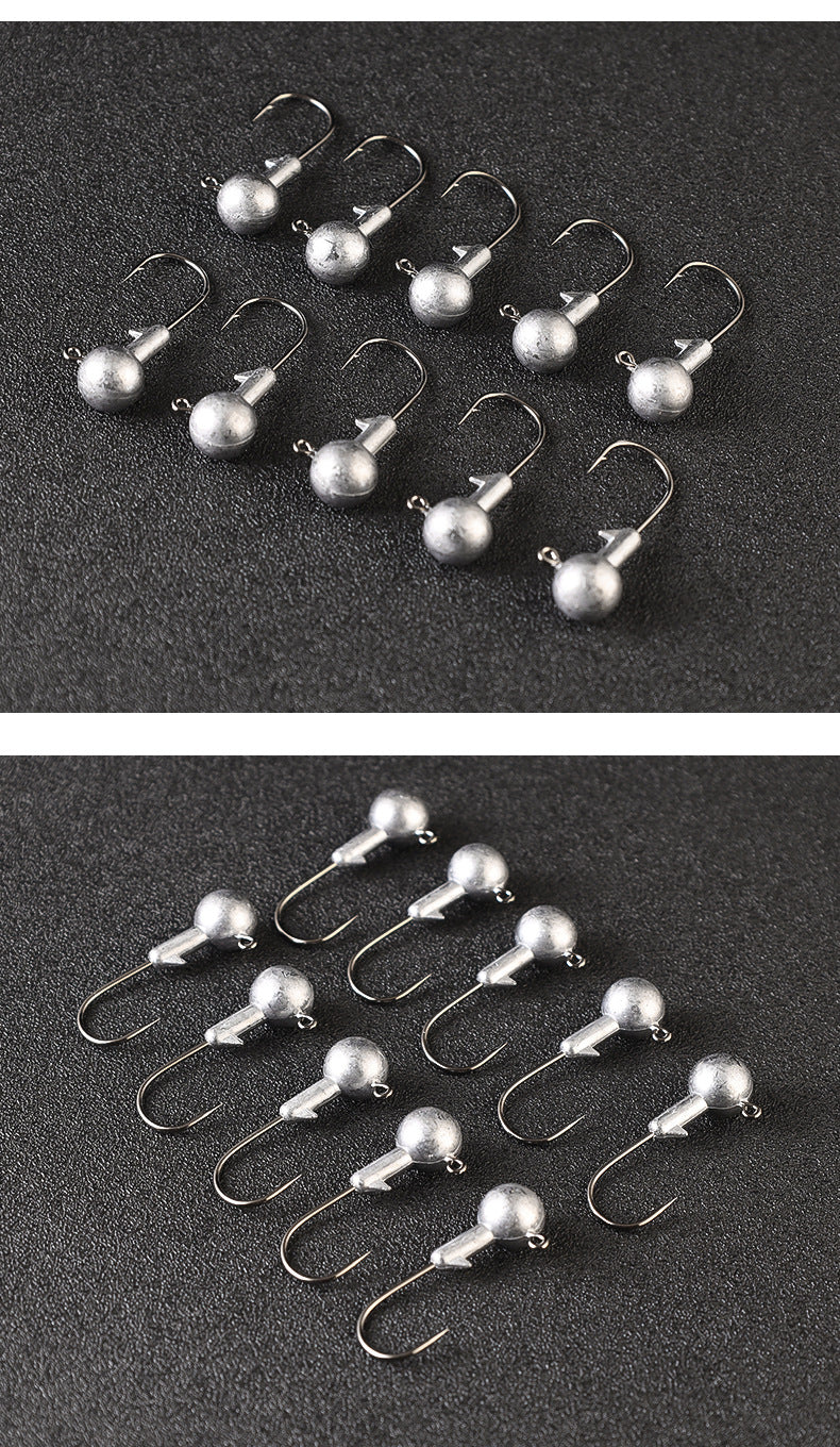 Reinforced Jig Hooks 10 Pcs Primary Color Lure Fishhooks