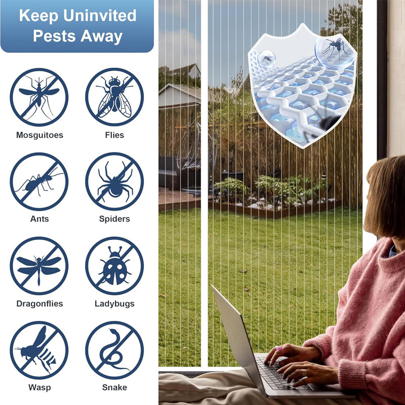 Fenêtre d'écran de porte magnétique blanc Mosquito Net en verre Gauze peut être personnalisé Taille