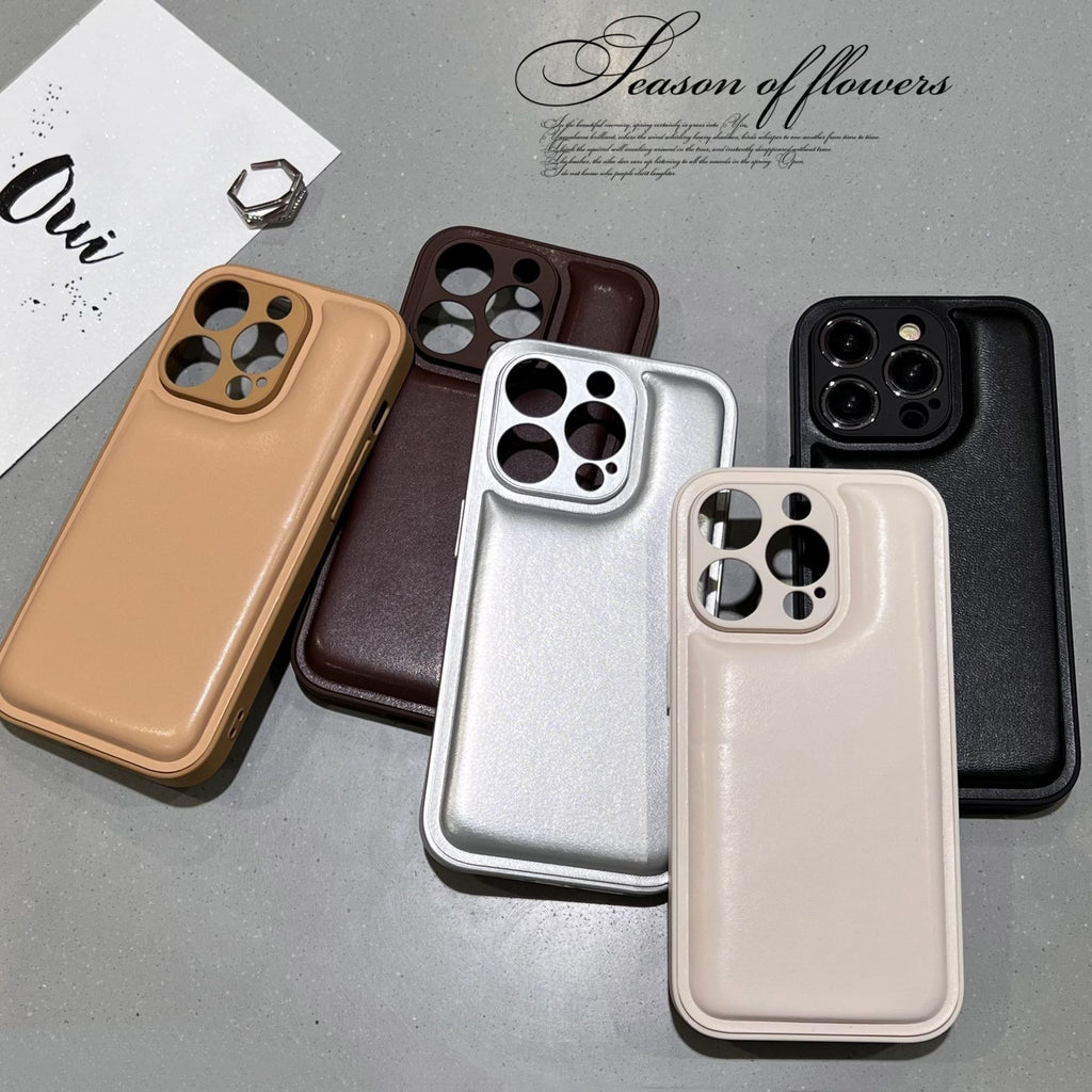 Etui de téléphone en cuir en automne et hiver doux pain