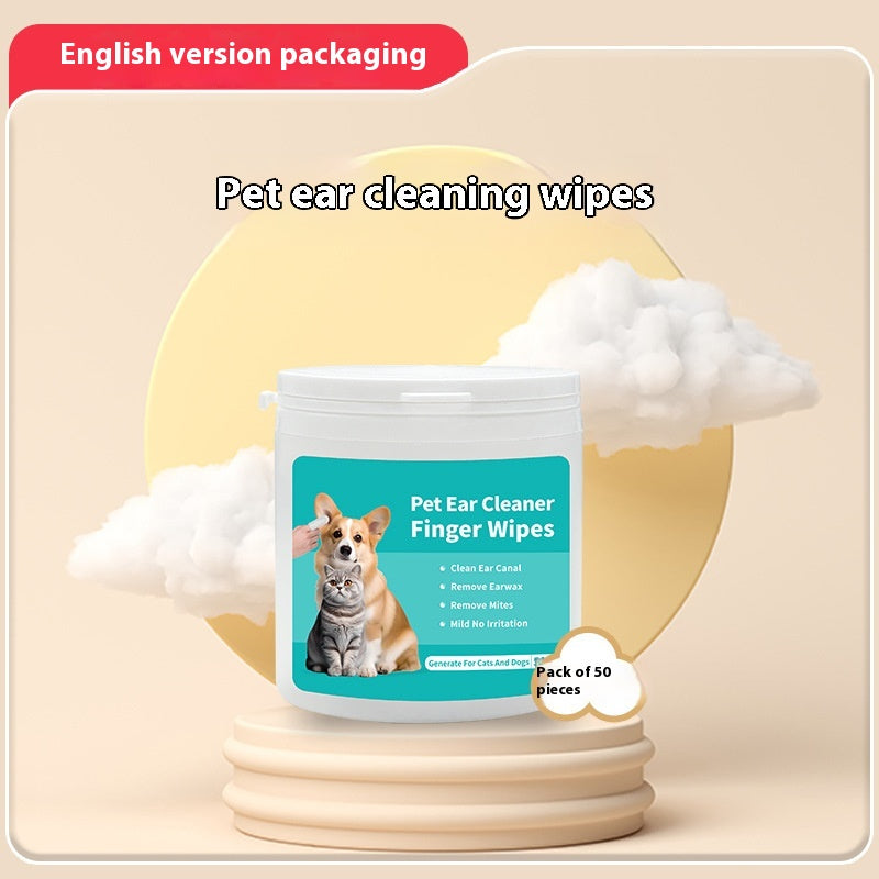 Produits jetables de nettoyage d'animaux de compagnie Wipes de nettoyage soin de l'oreille bouts de doigts suppression des mites d'oreille