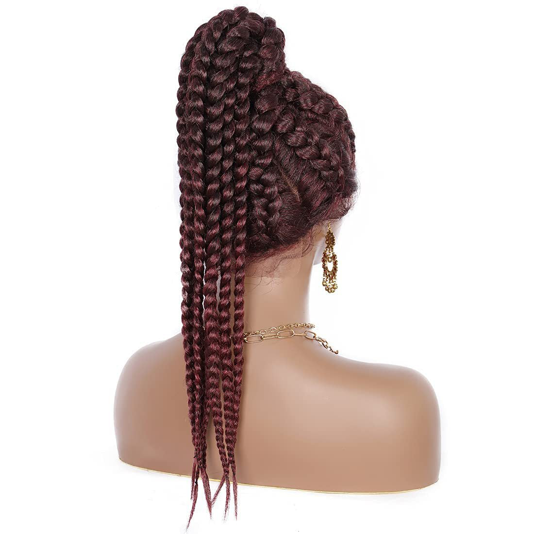 Huit tresses tissées à la main Ancien chapeau de tête de dentelle