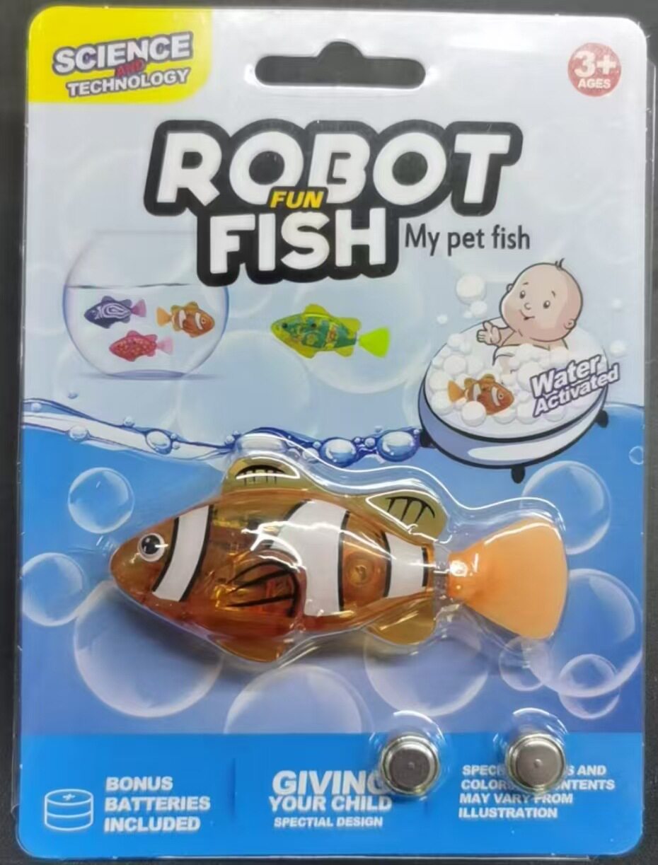 Animal Fish Simulation Light-Activated Clownfish Bathtub and Splashing Toy