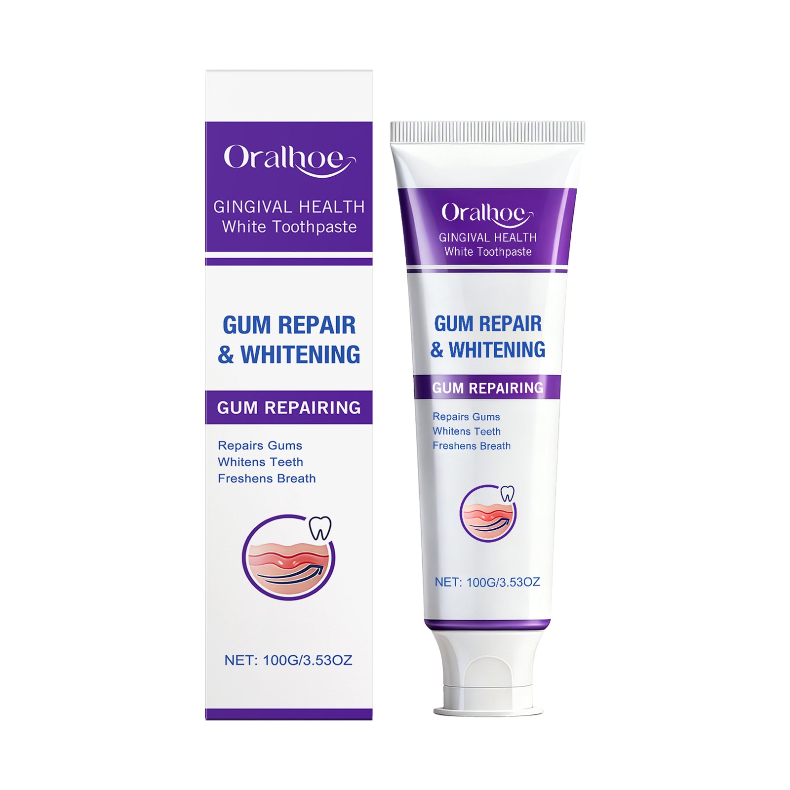 Éclairage et réparation de soins de la mâchoire Dentifrice 1 00g