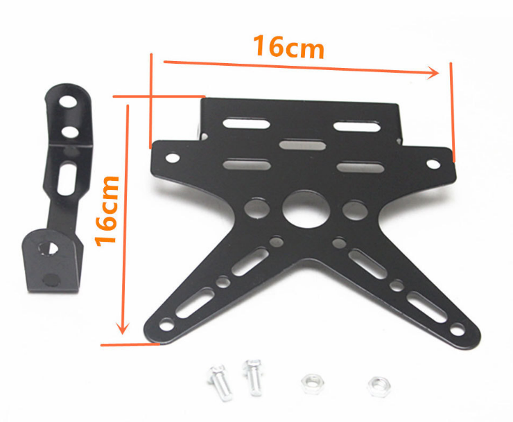 Cadre de plaque d'immatriculation de motocycle en alliage d'aluminium