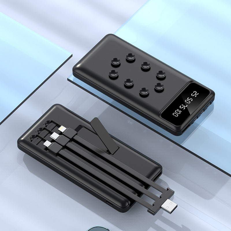 Removable suction cup power bank with stand