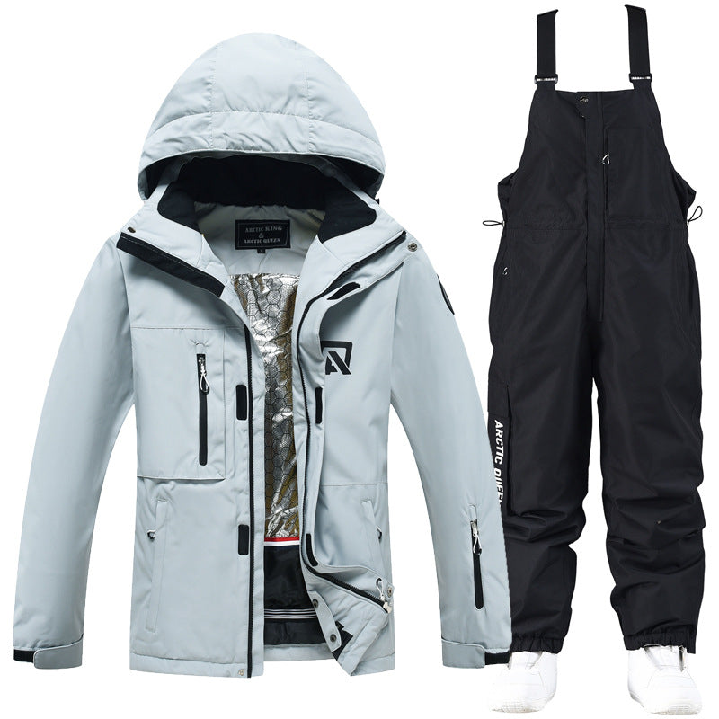 Costume de ski pour hommes et femmes en plein air Veneer Double Board