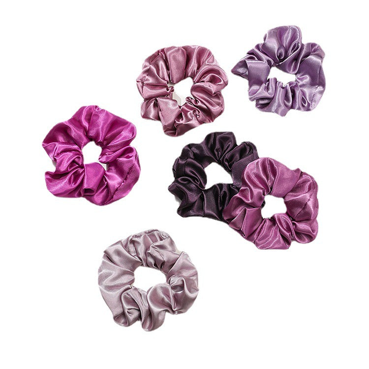 Satin Français Bandeau Femme Solide Couleur Glossy Satin Large Anneau de Cheveux Intestin
