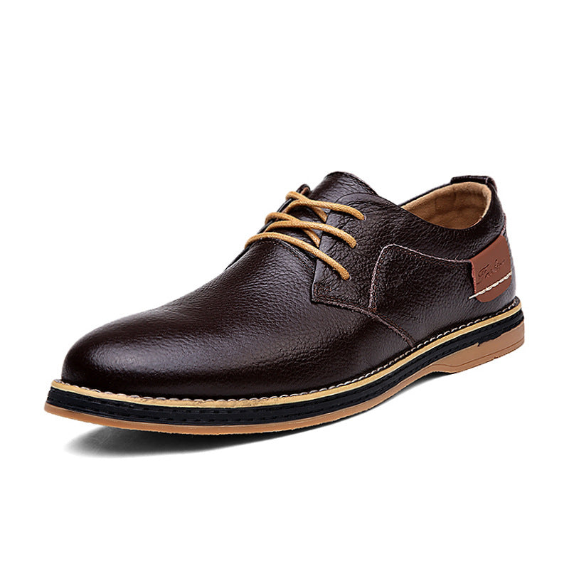 Chaussure en cuir casual avec pointure à la main