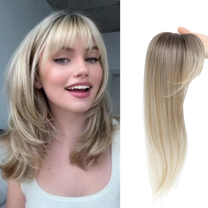 Perruque intérieure boucle Coiffure synthétique simulation cheveux Clip Extension