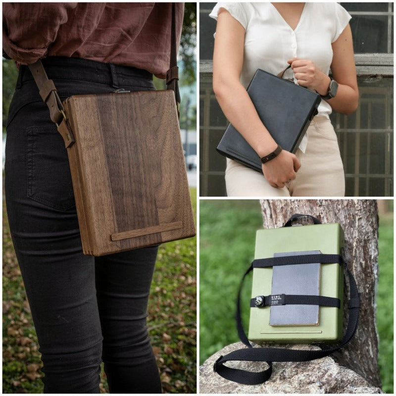 Porte-documents en bois Messenger