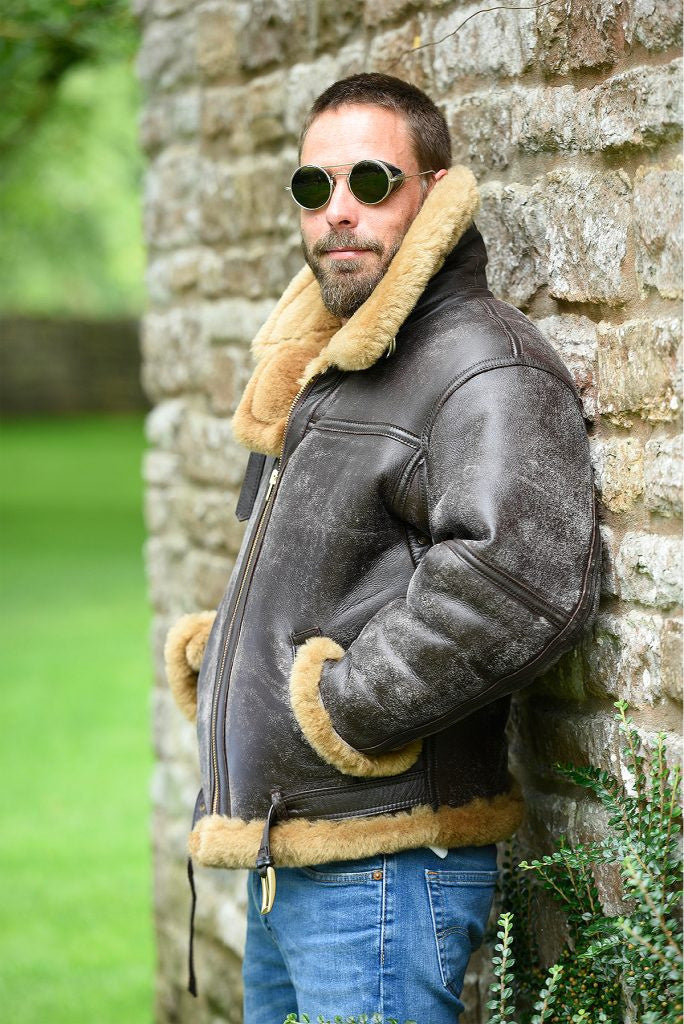 Western Antique Trendy fourrure manteau pour les hommes hiver