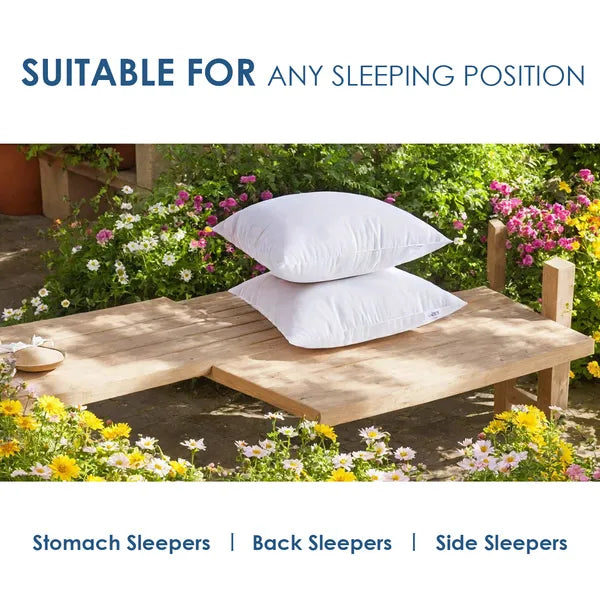 White Square Pillows 2-pack with bubble wrap suitable for bed cushions