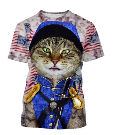 T-shirt homme 3D animal imprimé
