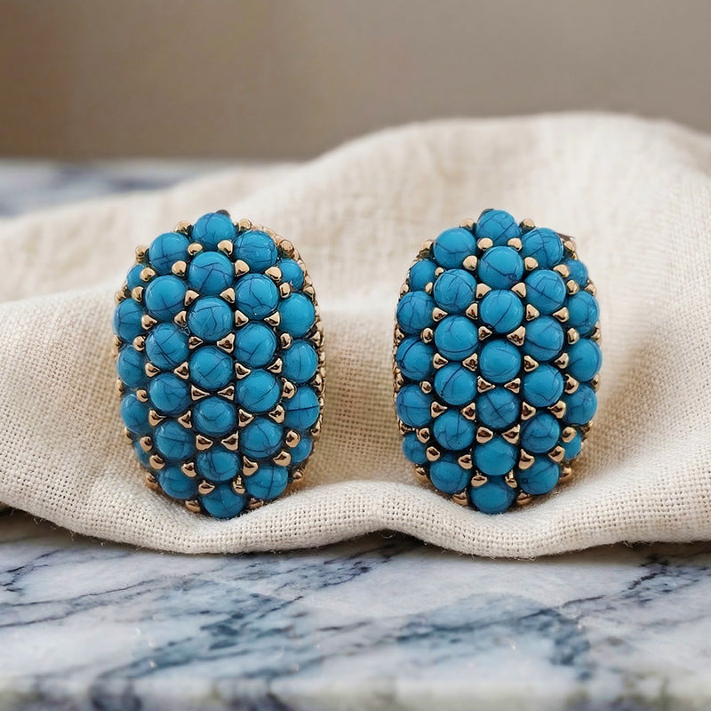 Boucles d'oreilles en perles élégantes de style français
