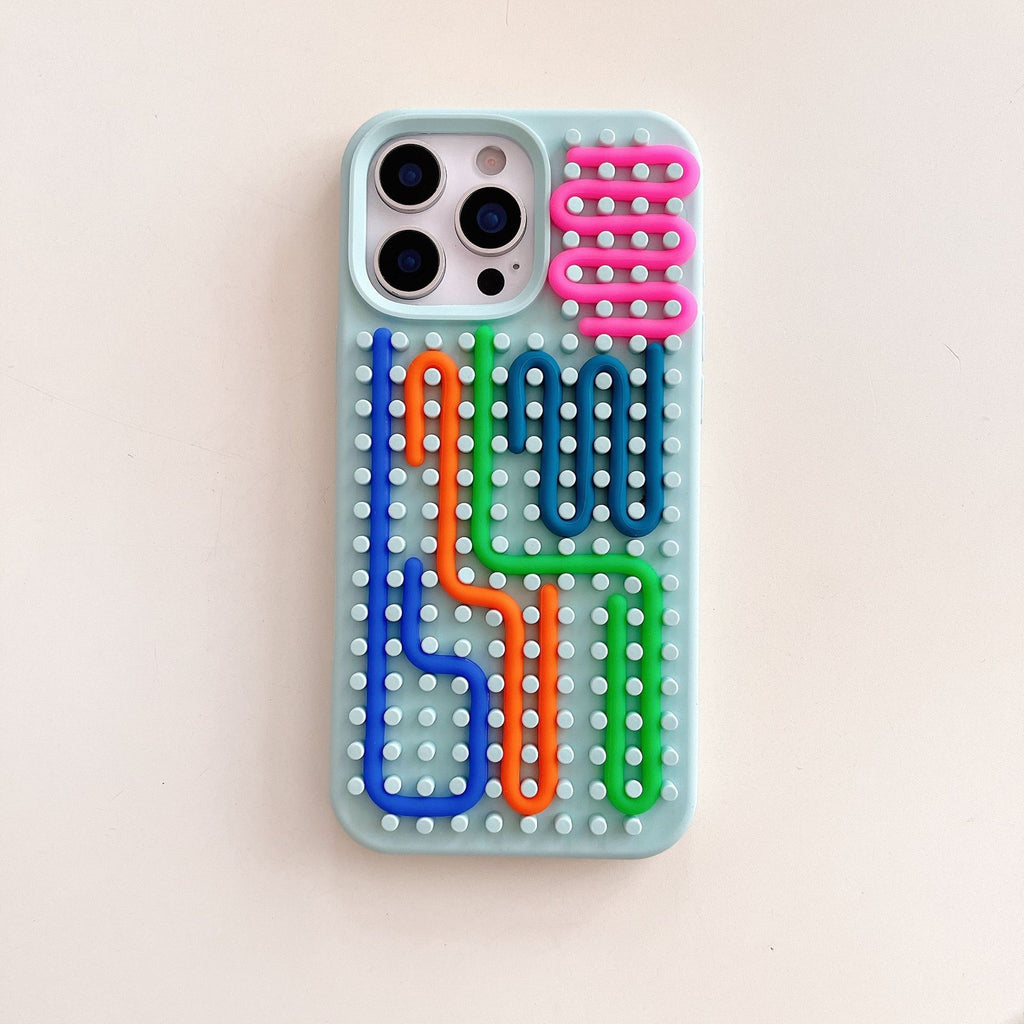 Bandes de couleur Silicone boîtier de téléphone résistant à la chute