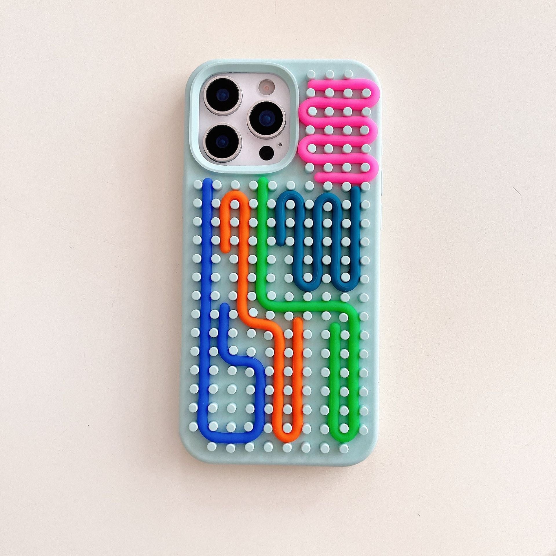 Bandes de couleur Silicone boîtier de téléphone résistant à la chute