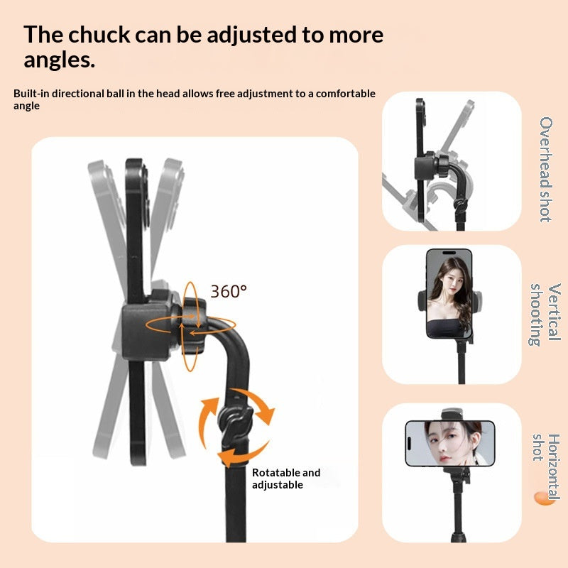 Support de téléphone de bureau avec hauteur réglable et base circulaire rétractable