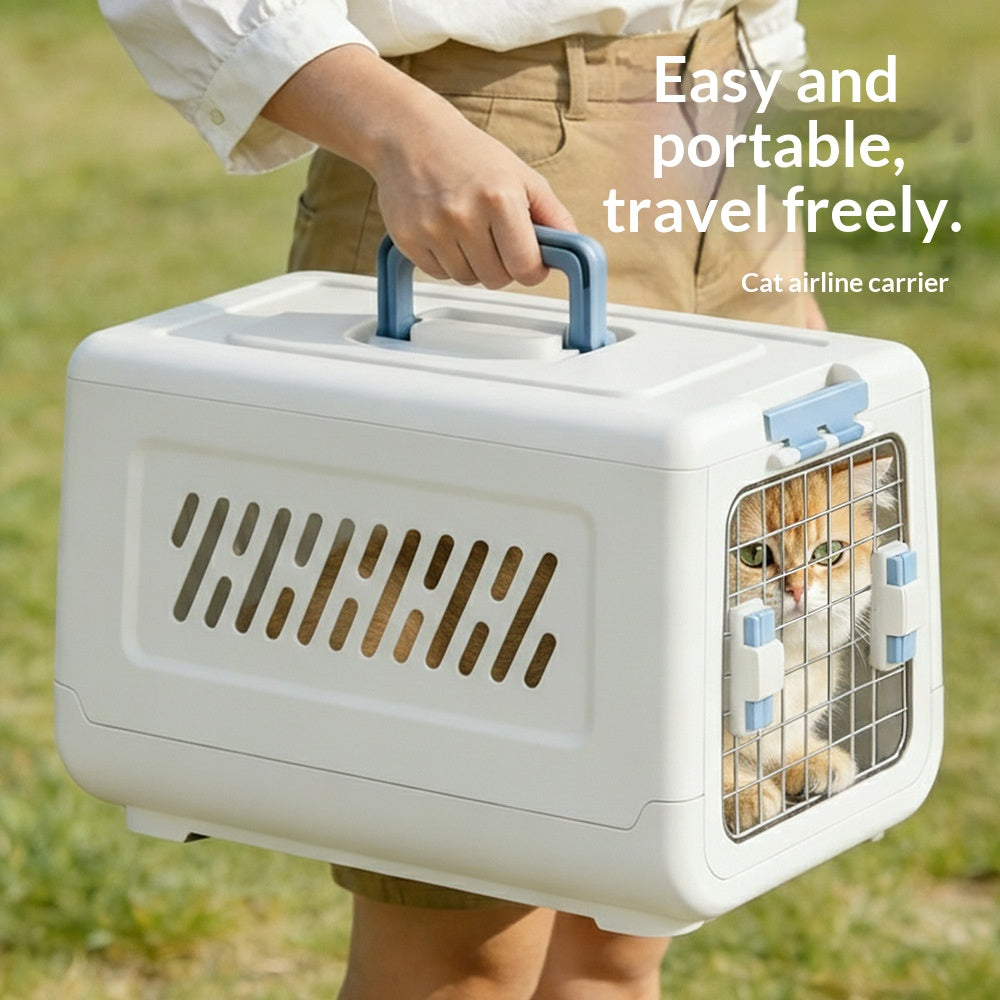 Transporteur pliable pour animaux de compagnie pour chats et chiens adapté pour le voyage en voiture