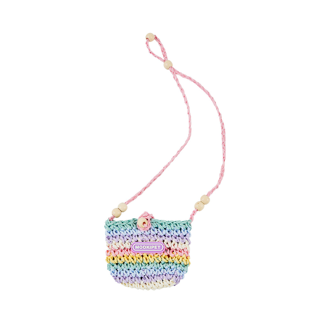 Woven Sun Hat Summer Petit chien Yorkshire Bichon Voyage style sac de voyage