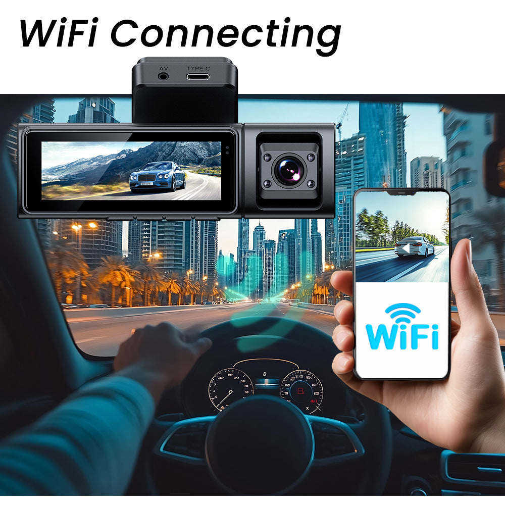 Interconnexion de téléphone mobile Wi-Fi enregistreur de route à trois disques
