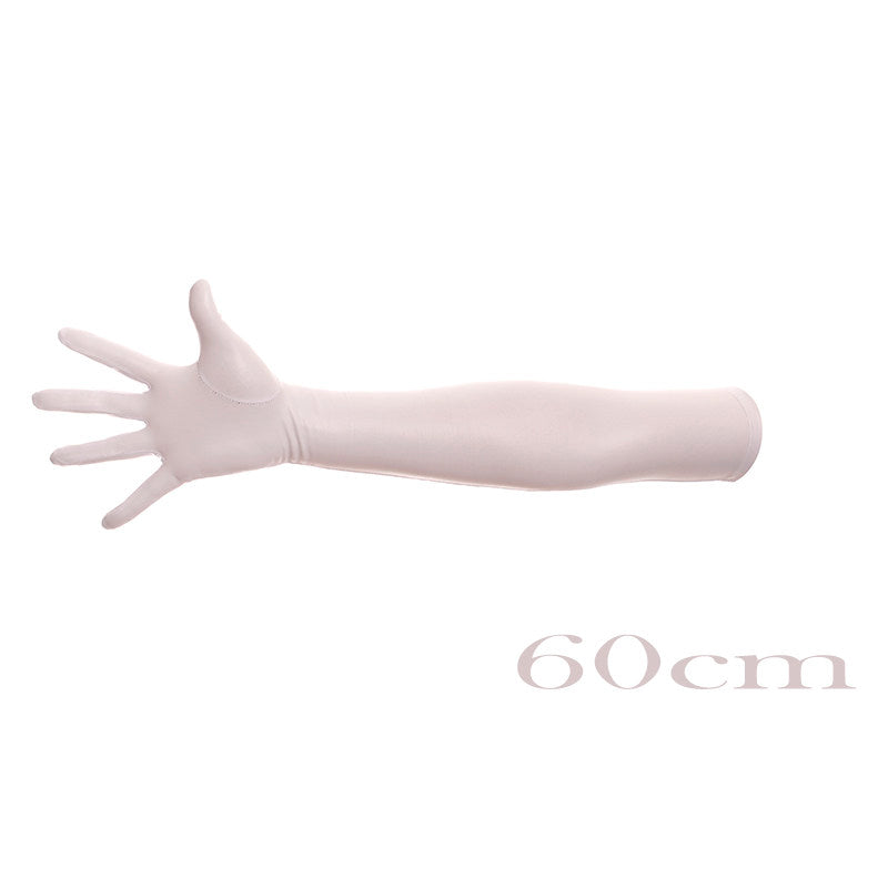 Gants d'estampage et de déguisement de long en or brillant