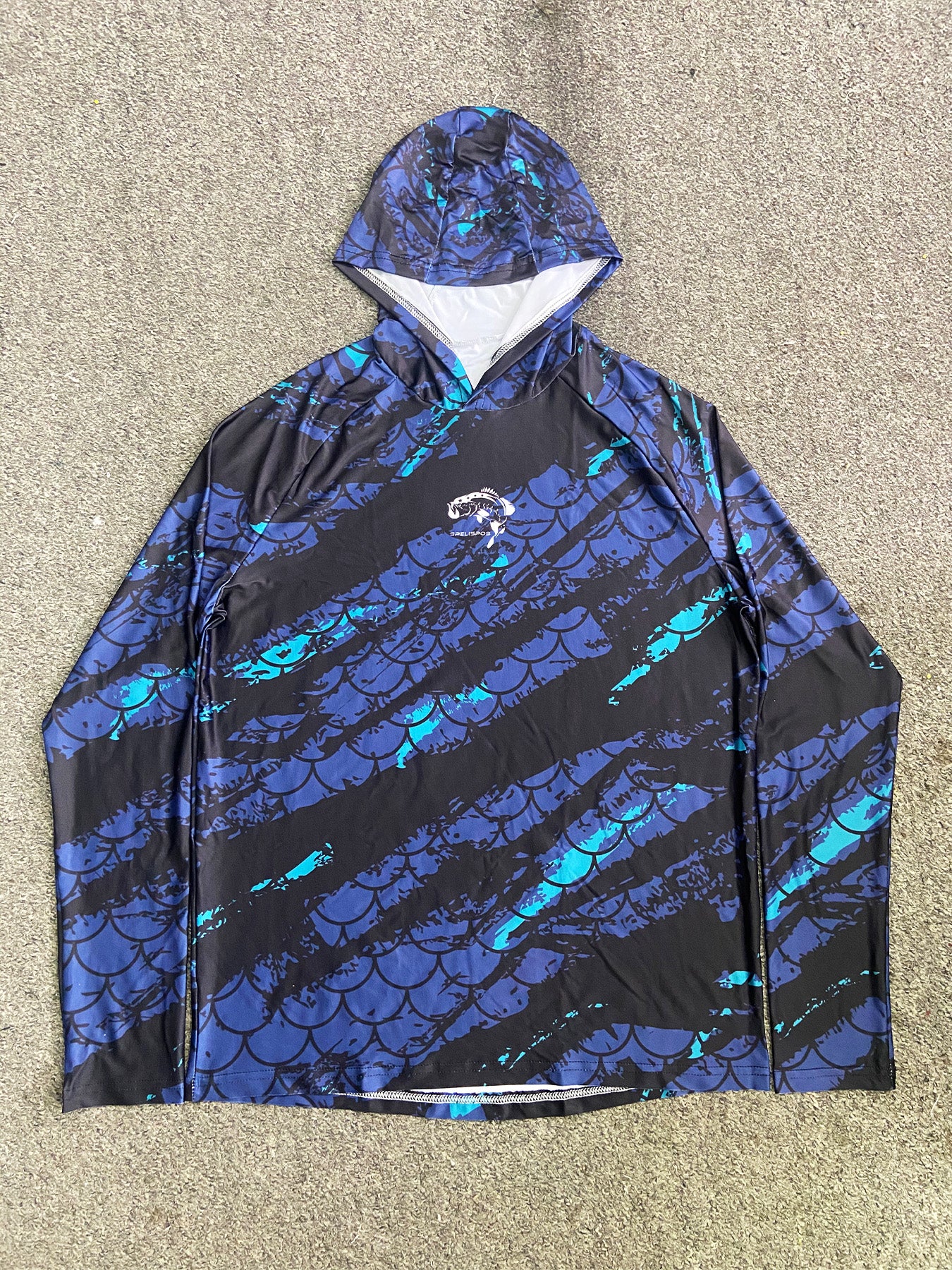 Pêche Hoodie UPF 50 anti UV voile chemise Surf couverture visage cou été hommes manches longues