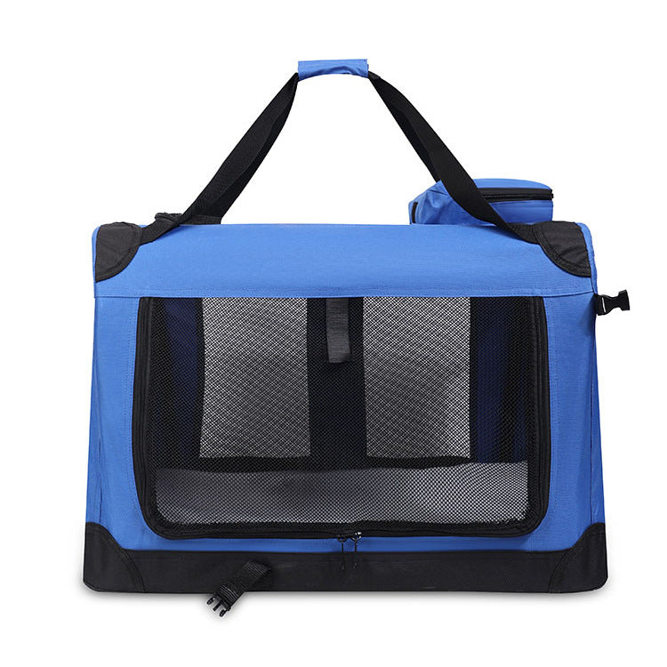 3-Porte pliant soft Dog Crate avec sac de transport et lit polaire