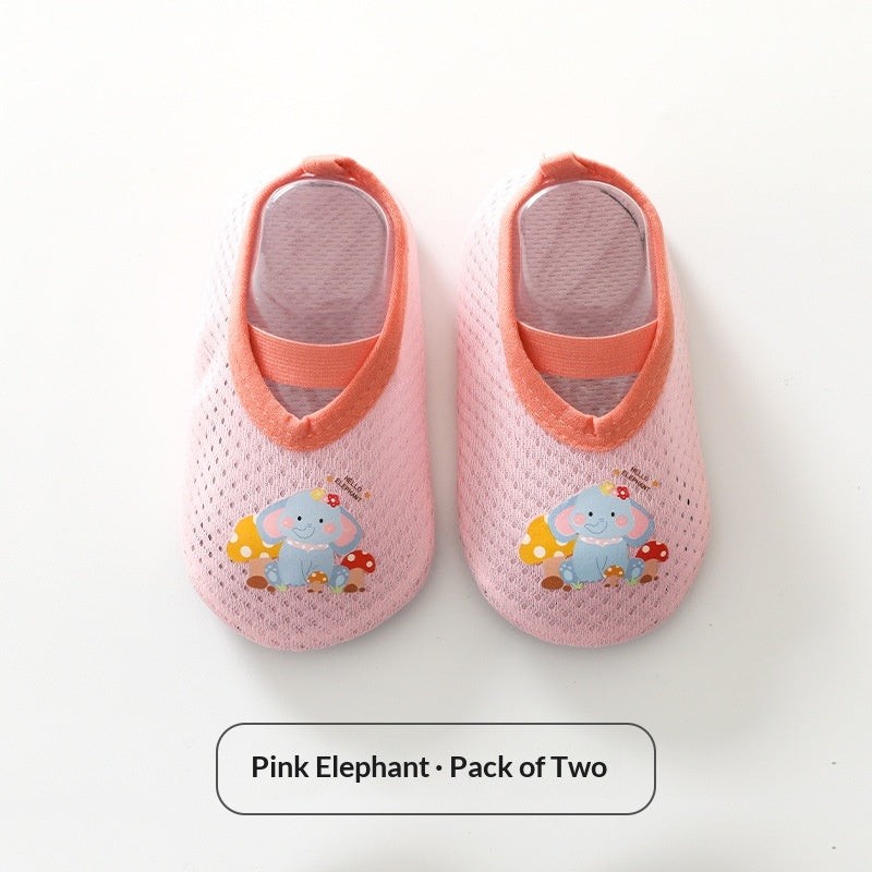 Chaussettes de sol pour les enfants et les bébés Style mince d'été pour les tout-petits apprenant à marcher