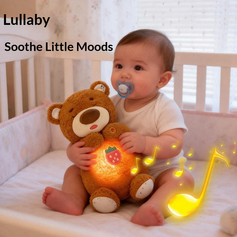 Poupée d'ours en peluche agréable à respirer pour les bébés apaisants à dormir