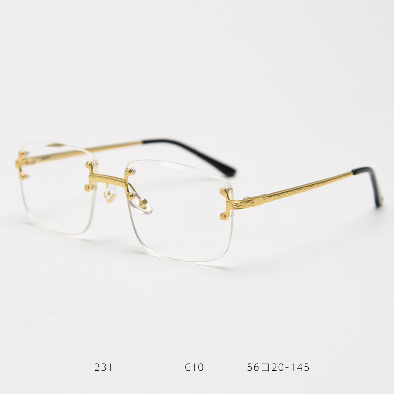 Lunettes de soleil carrées sans cadre