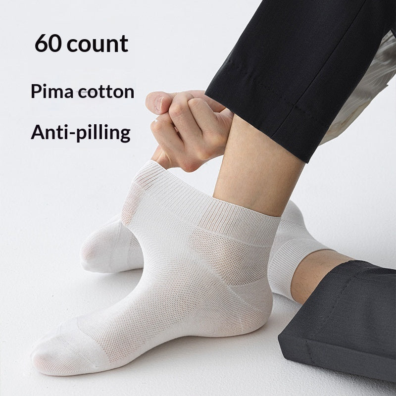 Hommes Court Printemps Été Mesh Respirant Sans couture Coton pur Hommes Chaussettes