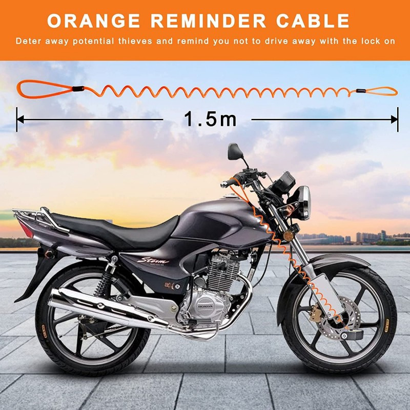 Serrure de disque pour moto - Fonction d'alarme avec alerte de vibration