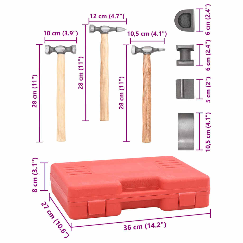Kit de réparation de carrosserie de voiture en 7 pièces