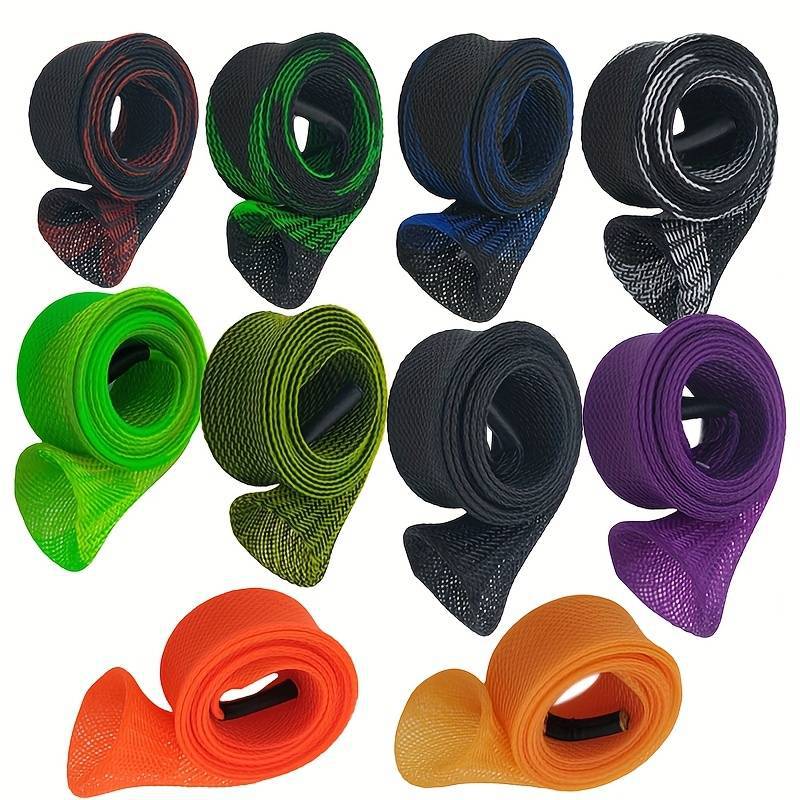 Luya Tige de pêche en PET tissé en nylon Manche