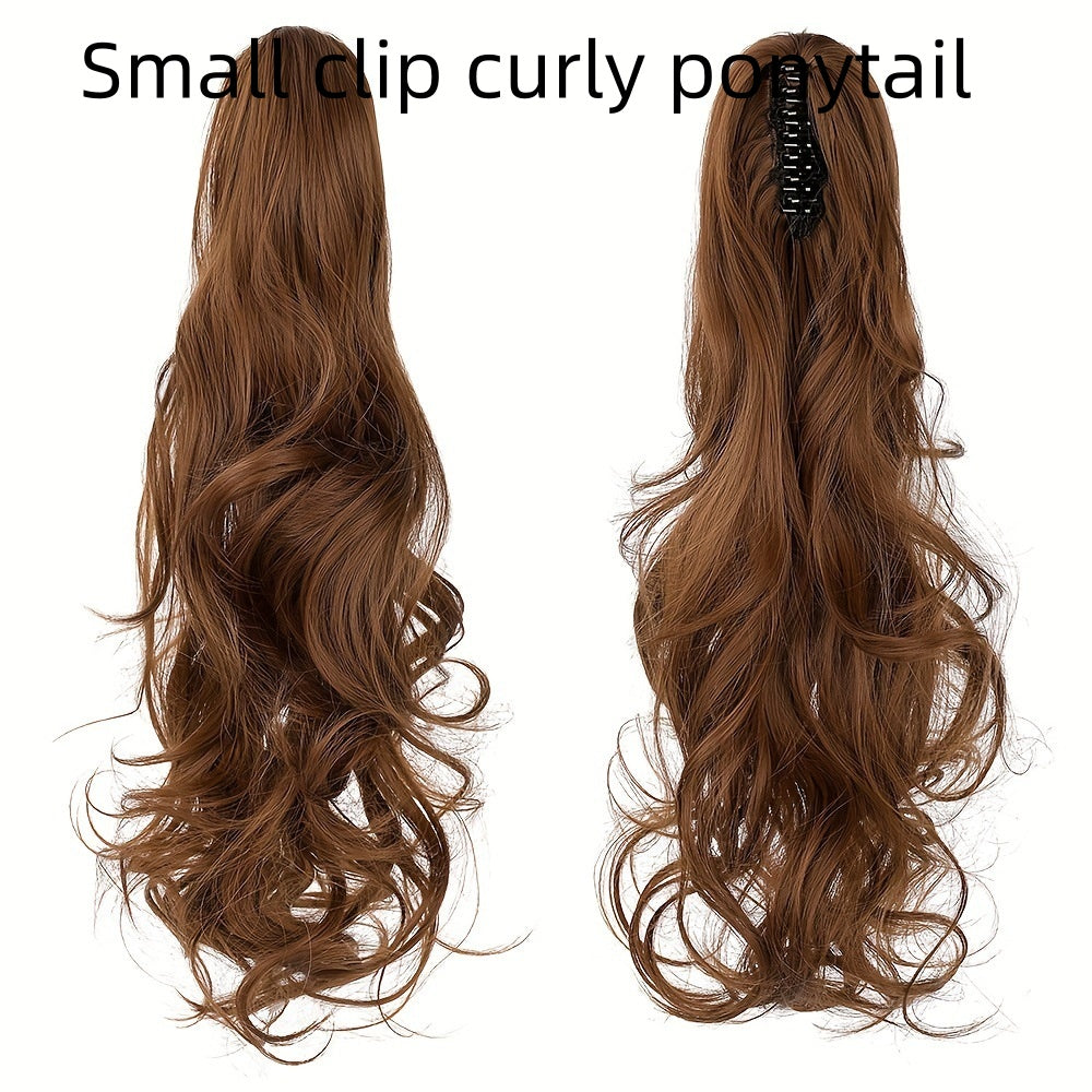 Gros cheveux griffes Wavy cheveux longs bouclés femmes haute queue de cheval