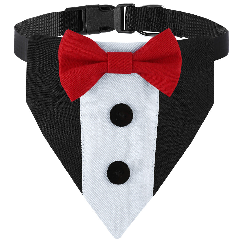 Chien de chien Triangulaire écharpe chien Saliva Bib Bow Tie
