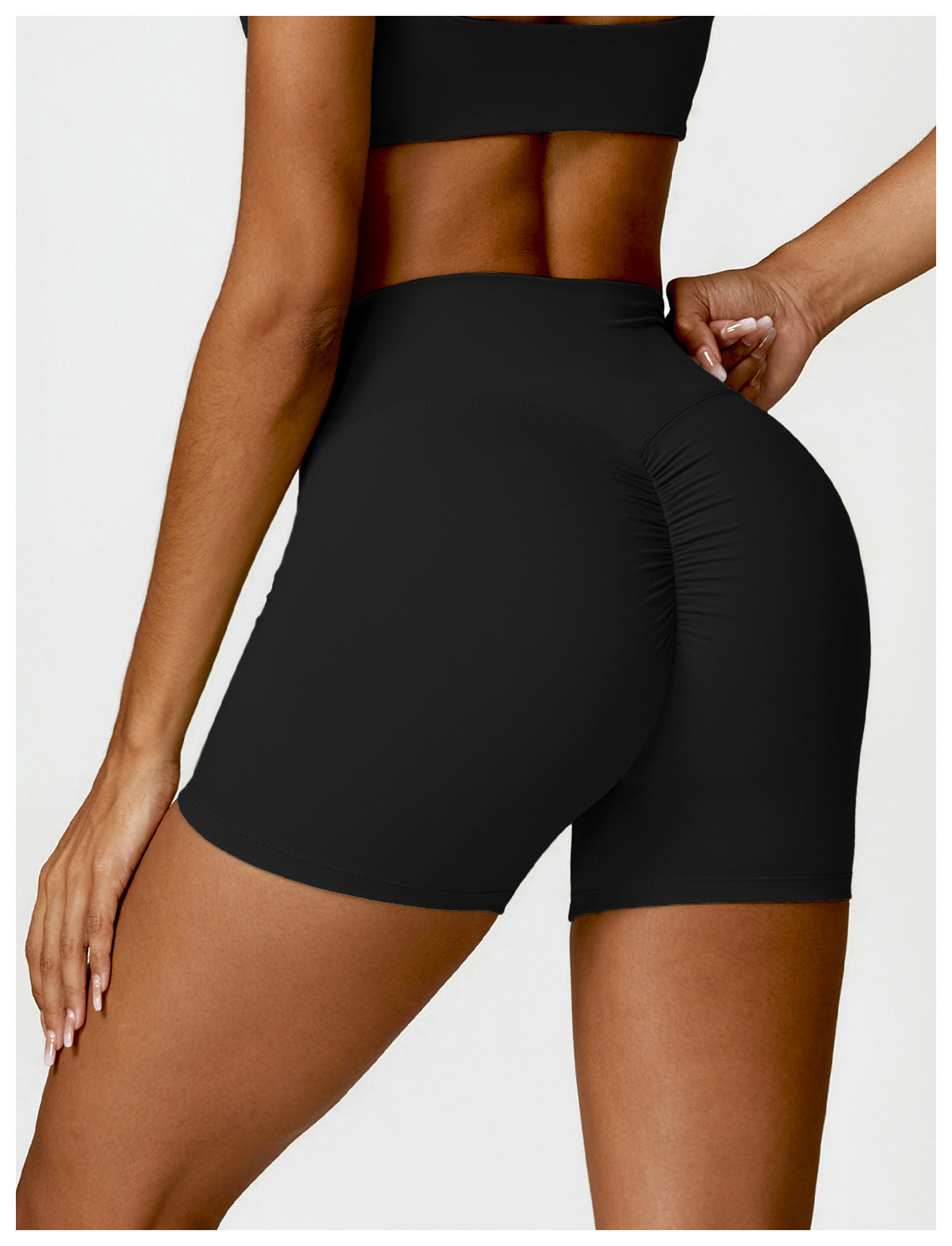 Short de yoga haute taille Belly Contracting Peach Hip Lifting Sport Short