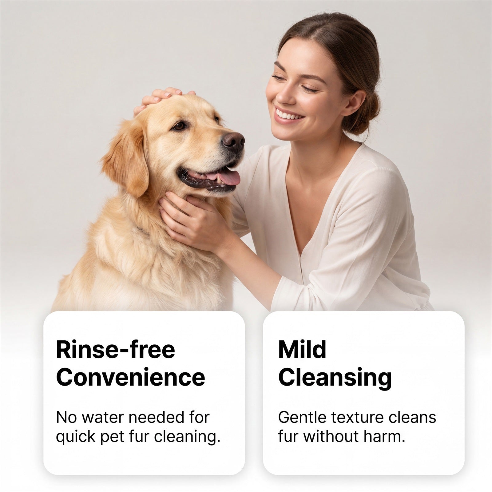 Shampooing sans rinçage pour chiens et chats